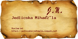 Jedlicska Mihaéla névjegykártya